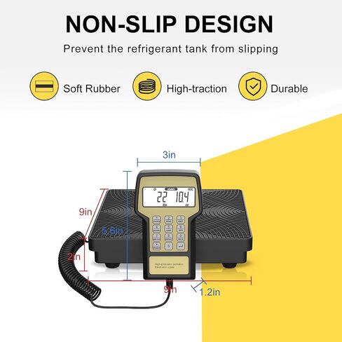 RCS -220C عالي الدقة المبرد الإلكترونية مقياس وزن الشحن - 4 وحدات قياس - مثالية ل HVAC A/C - تشمل حالة in Saudi Arabia