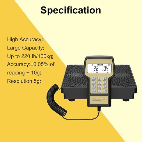 RCS -220C عالي الدقة المبرد الإلكترونية مقياس وزن الشحن - 4 وحدات قياس - مثالية ل HVAC A/C - تشمل حالة in Saudi Arabia