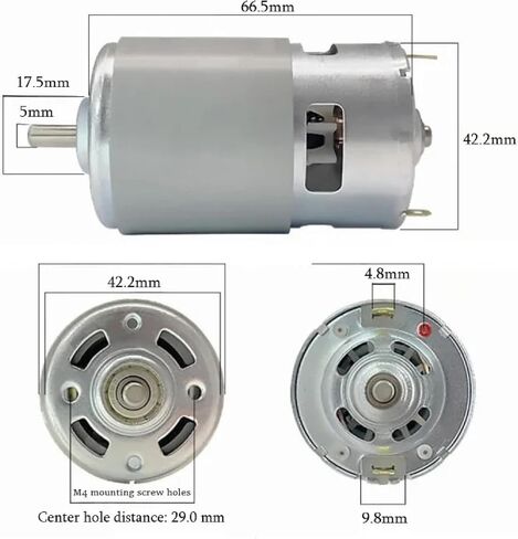 RS-775 DC محرك عالي السرعة منخفضة الضوضاء النحاس الأساسية للأدوات الصناعية والمضخات والمراوح والروبوتات 24V 6000 دورة في الدقيقة in Saudi Arabia
