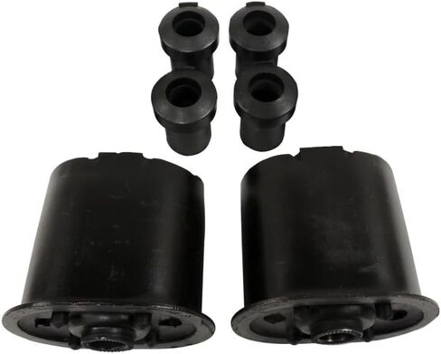 KarParts360 For Chrysler Town & Country 2001-2007 Leaf Spring Bushing Kit Driver And Passenger Side | Pair | Rear | Upper & Lower | Black | Rubber | 2 Pivot Bushings | 4 Shackle Bushing Halves in Saudi Arabia