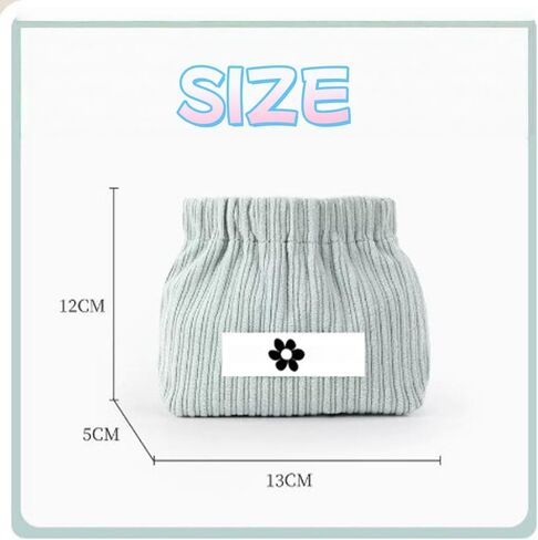 Corduroy Elastic Hair Tie Organizer,Corduroy Elastic Storage Bag for Purse,Elastics Storage Bags for Purse,Corduroys Hair Tie Pouch,Portable Travel (A) in Saudi Arabia