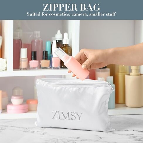 6-Pack Dust Bags for Handbags, White Satin Large Drawstring Pouch for Designer Bags, Purse Dust Bags, Shoes Boots and Accessories, Handbag Storage for Travel (19.6×15.7 inch) - Extra zipper bag incl. in Saudi Arabia