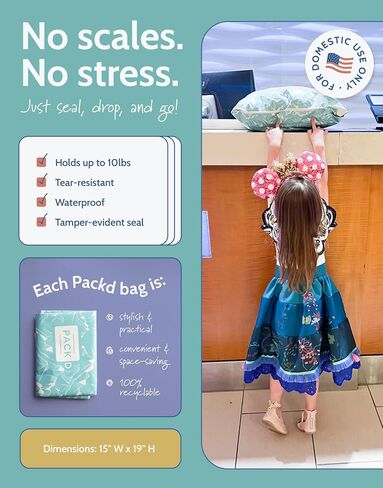 Prepaid & Prelabeled Shipping Bags for Clothes, Laundry, & Overflow - Waterproof, Tear-Resistant, Tamper-Sealed, Lightweight, Folds Flat Travel Packaging Bags - 3-Pc Bundle, 15" x 19" in Saudi Arabia