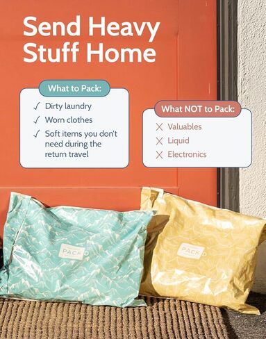 Prepaid & Prelabeled Shipping Bags for Clothes, Laundry, & Overflow - Waterproof, Tear-Resistant, Tamper-Sealed, Lightweight, Folds Flat Travel Packaging Bags - 3-Pc Bundle, 15" x 19" in Saudi Arabia