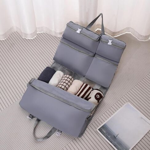 7 Set Packing Cubes Luggage Packing Organizers for Travel Accessories,Clothing Underwear Bag,Multi-layer storage bag,Hanging Pack-ing Cube, Foldable Travel Organizer grey in Saudi Arabia