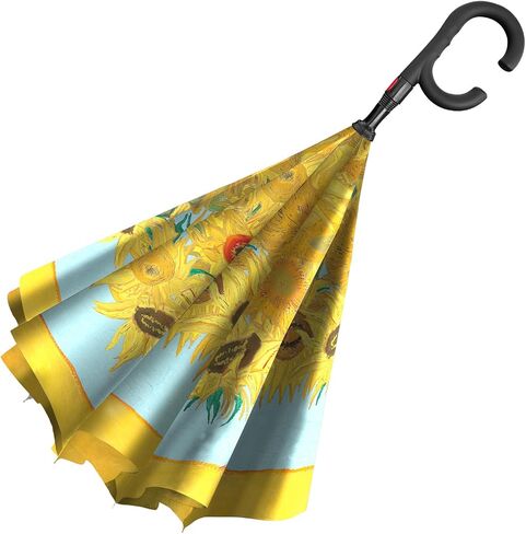 RainCaper Reverse Inverted (inside-out) Windproof Fine Art Reverse-opening Upside Down Umbrella with C-shaped Handsfree Handle Umbrella in Saudi Arabia