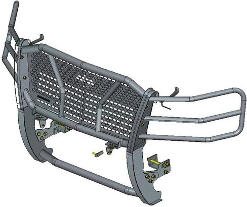 Black Horse Rugged Heavy Duty Grille Brush Bumper Guard Modular Black Compatible with 2007-2014 Chevrolet Tahoe|2007-2014 Chevrolet Suburban 1500|2007-2013 Chevrolet Avalanche-RU-CHTA07-B in Saudi Arabia
