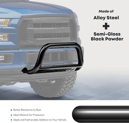 YHTAUTO 3" Bull Bar Push Bar with Skid Plate Light Mount Fit Honda Models, Pilot 2009-2015 Sport Utility, Alloy Steel Brush Guard for Truck Front Bumper Off Road Accessories in Saudi Arabia