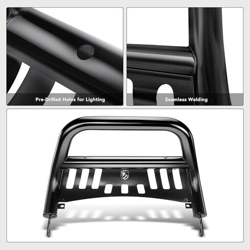 YHTAUTO 3" Bull Bar Push Bar with Skid Plate Light Mount Fit Honda Models, Pilot 2009-2015 Sport Utility, Alloy Steel Brush Guard for Truck Front Bumper Off Road Accessories in Saudi Arabia