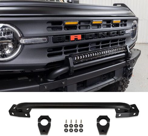 IAG I-Line F3054 Mini Bull Bar w/Long LED Light Bar Mount for Ford Bronco 21+ w/OEM Modular Bumper in Saudi Arabia