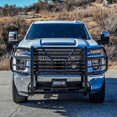 Westin 57-3995S HDX 1-Piece Grille Guard fits 2020-2025 Silverado 2500 3500 (with Sensors) in Saudi Arabia