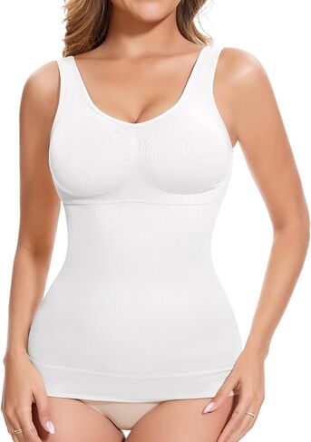 Shapewear Tank Tops with Built in Bra Compression Tanks for Women Body Shaper Tummy Control Womens Camisole Top in Saudi Arabia