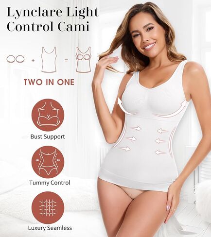 Shapewear Tank Tops with Built in Bra Compression Tanks for Women Body Shaper Tummy Control Womens Camisole Top in Saudi Arabia