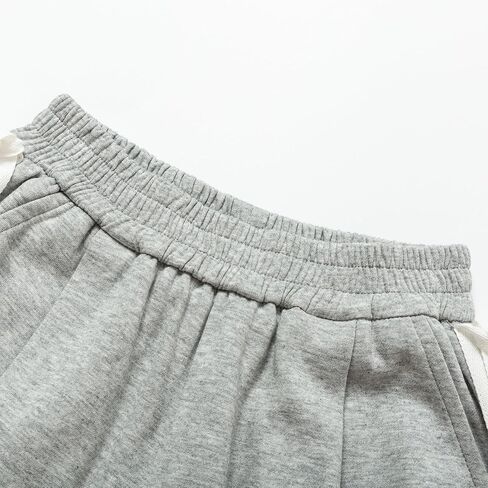 Side Striped Casual Wide Leg Sports Pants for Teenage Girls - Comfortable Elastic Waistband in Saudi Arabia