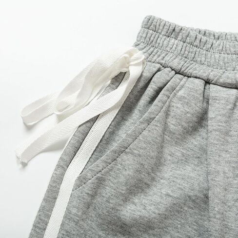 Side Striped Casual Wide Leg Sports Pants for Teenage Girls - Comfortable Elastic Waistband in Saudi Arabia