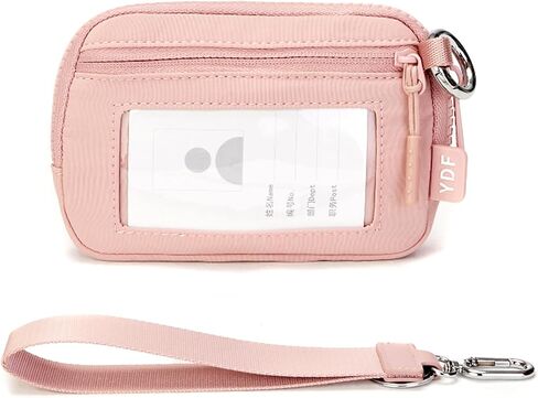 ydf 2nd Gen Rfid Nylon Wallet للنساء ، محفظة المعصم مع نافذة الهوية ، فتحة أحمر الشفاه وخاتم المفتاح ، حامل بطاقة الائتمان in Kuwait