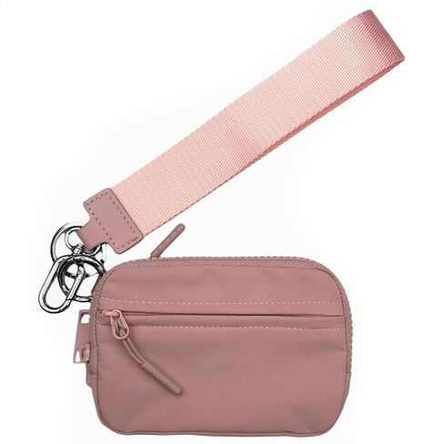 ydf 2nd Gen Rfid Nylon Wallet للنساء ، محفظة المعصم مع نافذة الهوية ، فتحة أحمر الشفاه وخاتم المفتاح ، حامل بطاقة الائتمان in Kuwait