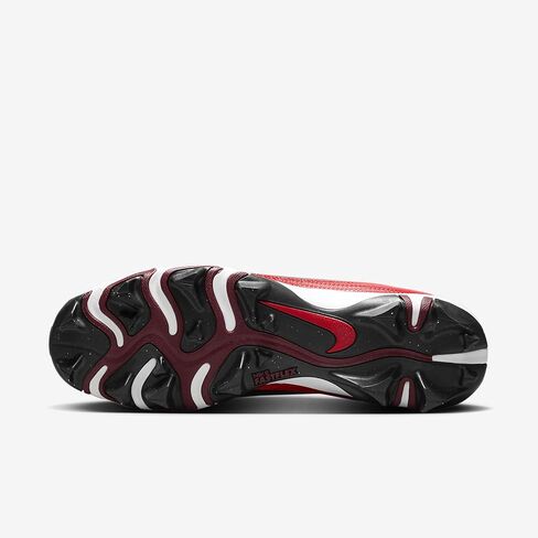 Nike Alpha Menace 4 Shark Football Cleats (FN0028-600 ، University Red/Metallic Silver/Team Red/White) Size 10.5 in Saudi Arabia