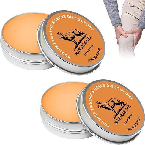 Therawolf Neuro Balm ، المفاصل والعضلات المهدئة ، عصب طبيعي الدعم والمفاصل ، الصيغة العشبية سريعة المفعول للوثن ، حرق وتصلب ، تخفيف الألم ، رعاية الجسم اليومية (2pcs) in Kuwait