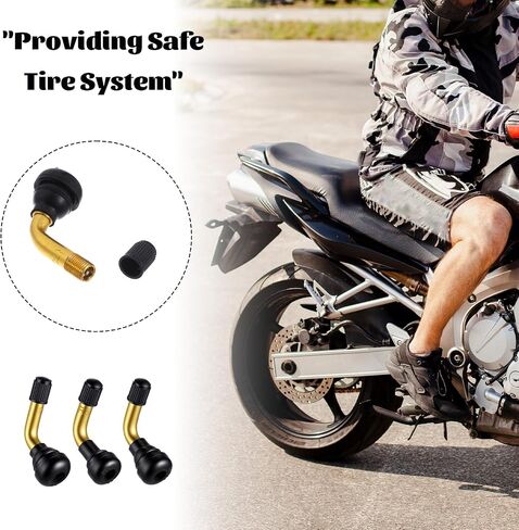 Tubeless Valve Stems 6 Pcs PVR50/PVR60/PVR70 Brass Stem Tubeless Tire Valve Stems 90 Degree Angled Tubeless-Valve for Motorcycle Scooter ATV Go Kart Fits Tubeless-Tire Rim in Saudi Arabia