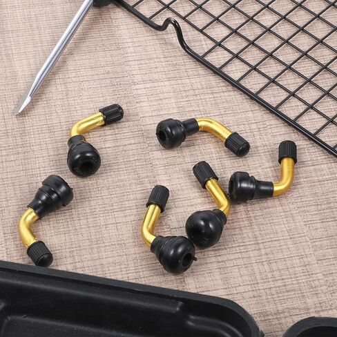 Tubeless Valve Stems 6 Pcs PVR50/PVR60/PVR70 Brass Stem Tubeless Tire Valve Stems 90 Degree Angled Tubeless-Valve for Motorcycle Scooter ATV Go Kart Fits Tubeless-Tire Rim in Saudi Arabia