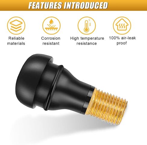 8PCS TR413 Tubeless Tire Valve Stems, Universal Rubber Snap-in Tire Valve Stem Replacement, Standard Vehicle Tires Valves Accessories for Tubeless 0.453 inches 11.5mm Rim Holes (TR413) in Saudi Arabia