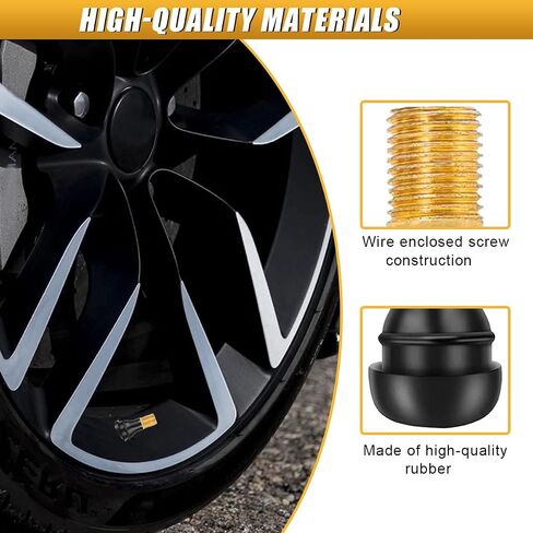 8PCS TR413 Tubeless Tire Valve Stems, Universal Rubber Snap-in Tire Valve Stem Replacement, Standard Vehicle Tires Valves Accessories for Tubeless 0.453 inches 11.5mm Rim Holes (TR413) in Saudi Arabia