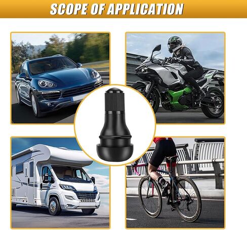8PCS TR413 Tubeless Tire Valve Stems, Universal Rubber Snap-in Tire Valve Stem Replacement, Standard Vehicle Tires Valves Accessories for Tubeless 0.453 inches 11.5mm Rim Holes (TR413) in Saudi Arabia