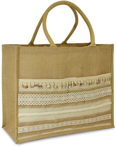 Trims by the Yard 5 Yards of Shell and Circle Fringe Trim, Natural Multi in Saudi Arabia