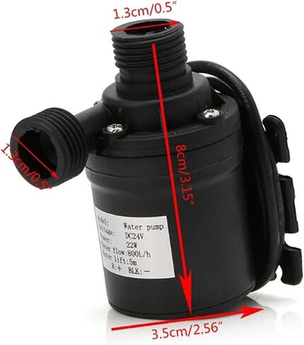 Ultra-quiet 800L/H 5M DC 12V 24V Home Portable Brushless Motor Submersible Water Pump For Cooling System Fountains Heater Mini 1Pcs(12V DC Connector) in Saudi Arabia