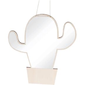 Cactus Shaped Kids Mirror Small Safe Wooden Mirror for Nursery and Children's Room Decor for Baby's Crib and Playroom in Kuwait