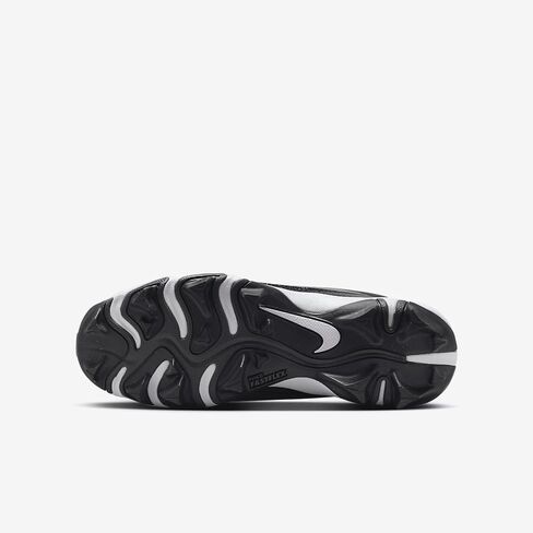 Nike Alpha Menace 4 Shark Big Kids' Football Cleats (Wide) (FQ4016-001, Black/Light Smoke Grey/Metallic Silver/White) Size 3.5 in Saudi Arabia