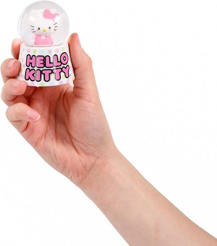 Sanrio Hello Kitty Polka Dots Mini Light-Up Snow Globe مع عرض بريق دوار | 3 بوصات طولها in Kuwait