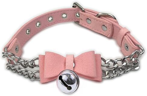 Succuba bell choker wlar netclace lolita bow wlar cat kitty velvet choker choker in Saudi Arabia