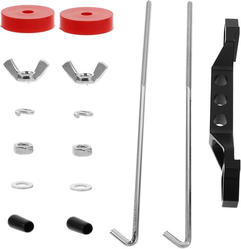 Alipis Car Battery Mount Mount Battery Bracket Bracket Bollts Hight Duty Stabilizer لتعديل السيارة in Kuwait