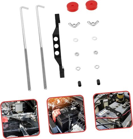 Alipis Car Battery Mount Mount Battery Bracket Bracket Bollts Hight Duty Stabilizer لتعديل السيارة in Kuwait