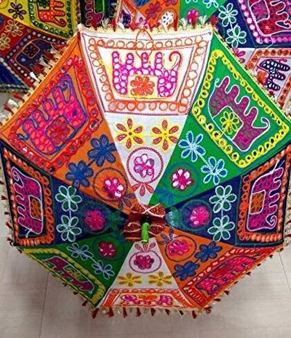 5 Pcs Lot Indian Wedding Umbrellas Vintage Elephant Design Decorative Umbrella Sun Parasols Wedding Birthday Party Decoration Lot Of Elephant Design Umbrellas in Saudi Arabia