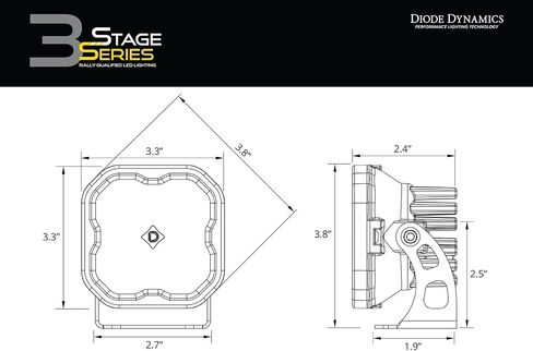 Diode Dynamics SS3 Universal 1.25 بوصة رول بار الطقم المصد ، ورياضة التحرير والسرد الأصفر in Kuwait