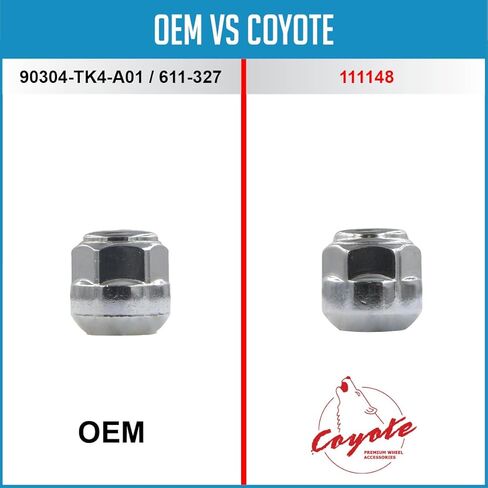 Wheel Accessories Parts Set of 20 12x1.5 OEM Ball Seat Lug Nuts fit Honda, Acura, Isuzu 90381-SV7-A01, 90381-SV1-981, 90381-SR3-981 611-138 Wheel Lug Nut in Kuwait
