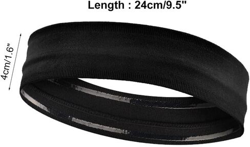 Tenacious Sports Headbands, Breathable Moisture Wicking Sweat Bands Elastic Workout Headband for Running, Cycling, Basketball, Yoga, Fitness in Saudi Arabia
