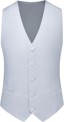 بدلة الكتان Kudoro للرجال Slim Fit 3 قطع شاطئ Summer Beach Tuxedo Suit Suit Stud Set Set in Kuwait