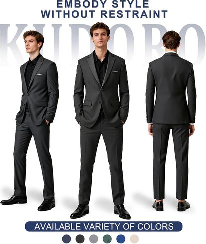 بدلة رجال من قطعتين من قطعتين من أجل الزفاف لحضور حفلات زفاف رسمية ارتداء سترة وملائمة سروال ضئيلة مع ربطة عنق in Kuwait