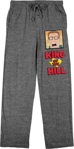 King of The Hill Hank Hill & Logo Men's Gray Heather Sleep Pajama Pants in Saudi Arabia