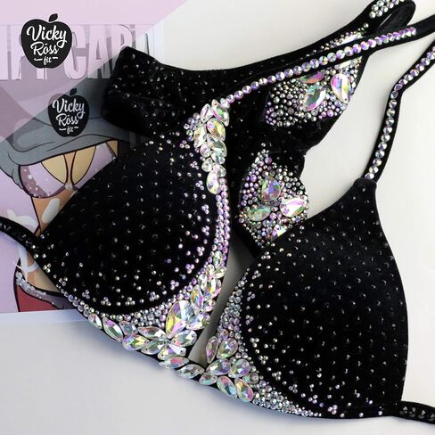 Luxy Black NPC IFBB Competition Figure Bikini Suit for Women in Saudi Arabia