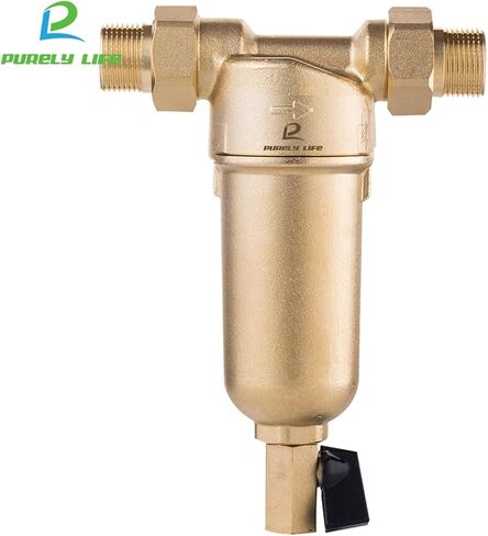 Water Siphon backwash Prefilter Purifier System 40micron Stainless Steel mesh Copper(Brass with Gauge,0.75 inch) in Saudi Arabia
