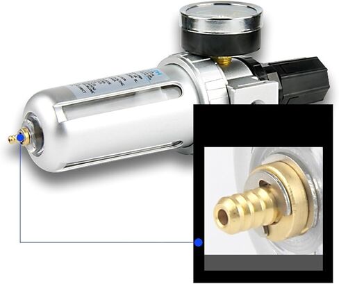 منظم مرشح الهواء الهوائي BSPT 1/2 "1/4" 3/8 "SFR-200/300/400 لضاغط الهواء ، مرشح مصيدة مياه زيوت زيت (SFR-400،3/8") in Kuwait