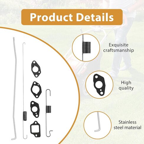 6 حزمة GCV160 Throttle Return Grokerlor Spring Rod Kit ، حشية المكربن ​​المتوافقة مع GCV135 GC135 GC160 GC190A GSV190 HRR216 HRX217 HRS216 HRT216 HRB216 HS520 HS720 LAWN MOWER in Kuwait
