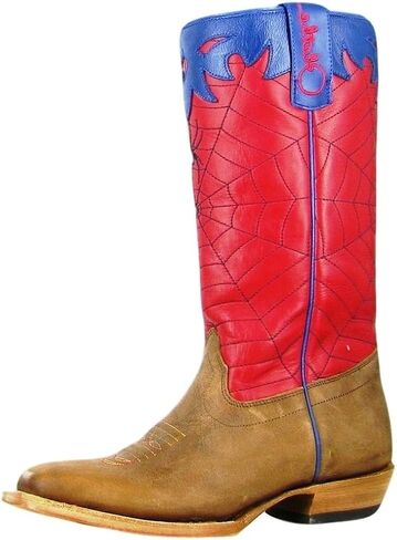 Boys Kid s Red Blue Spider Web Cowboy Boots in Kuwait