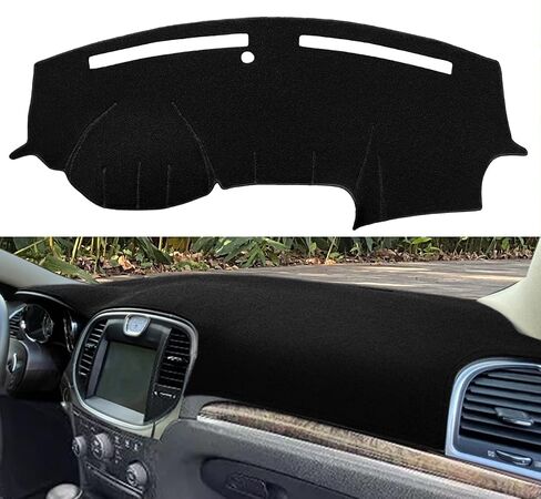 Dash Cover Mat Custom Fit for Chrysler 200 2015 2016 2017, Dashboard Cover Pad Cap Carpet Protector F231 (Black) in Saudi Arabia