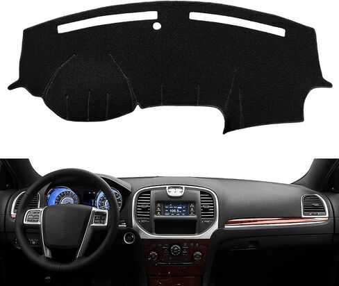 Dash Cover Mat Custom Fit for Chrysler 200 2015 2016 2017, Dashboard Cover Pad Cap Carpet Protector F231 (Black) in Saudi Arabia